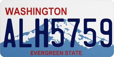 WA license plate ALH5759