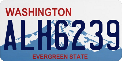 WA license plate ALH6239