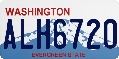 WA license plate ALH6720
