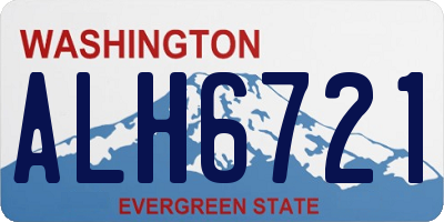 WA license plate ALH6721
