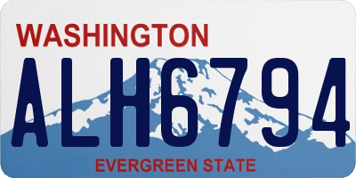 WA license plate ALH6794