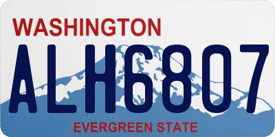 WA license plate ALH6807