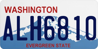 WA license plate ALH6810