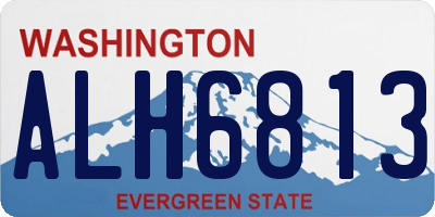 WA license plate ALH6813