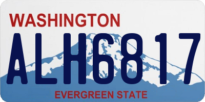 WA license plate ALH6817
