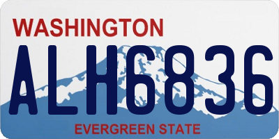 WA license plate ALH6836