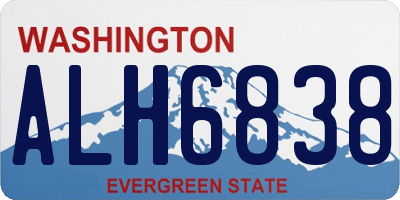 WA license plate ALH6838