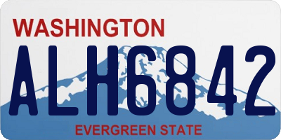 WA license plate ALH6842