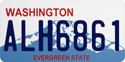 WA license plate ALH6861
