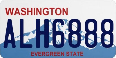 WA license plate ALH6888