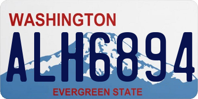 WA license plate ALH6894