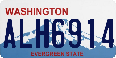 WA license plate ALH6914
