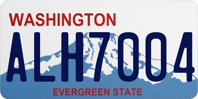 WA license plate ALH7004