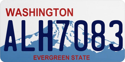 WA license plate ALH7083