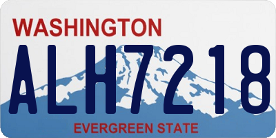 WA license plate ALH7218