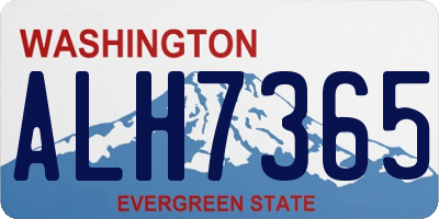 WA license plate ALH7365