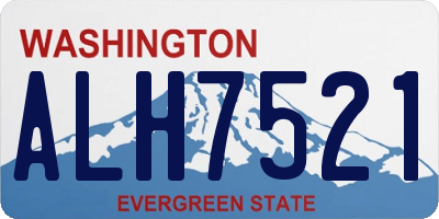 WA license plate ALH7521