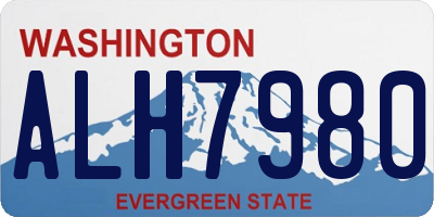 WA license plate ALH7980