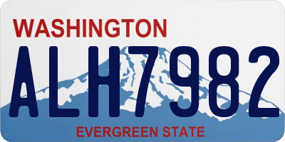 WA license plate ALH7982