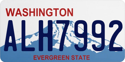 WA license plate ALH7992