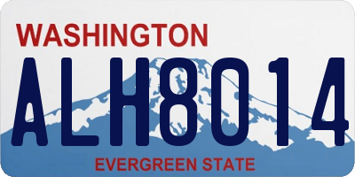 WA license plate ALH8014