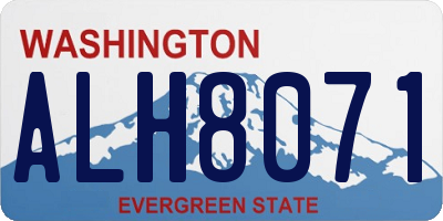 WA license plate ALH8071