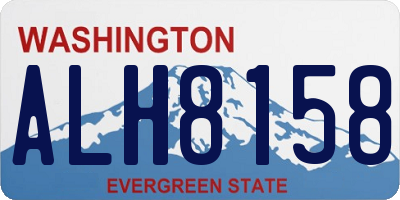 WA license plate ALH8158