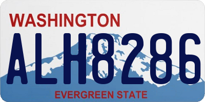 WA license plate ALH8286
