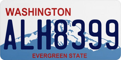 WA license plate ALH8399