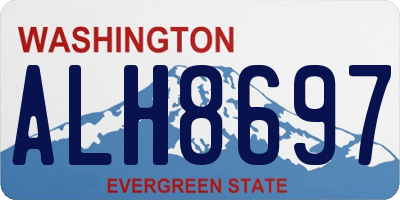 WA license plate ALH8697