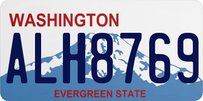WA license plate ALH8769