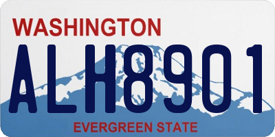 WA license plate ALH8901
