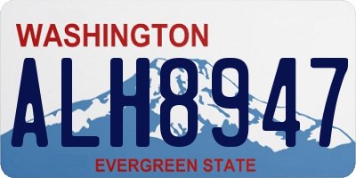 WA license plate ALH8947