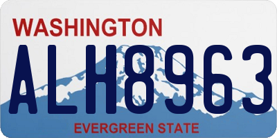 WA license plate ALH8963