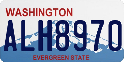 WA license plate ALH8970