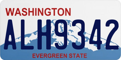 WA license plate ALH9342