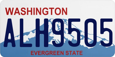 WA license plate ALH9505