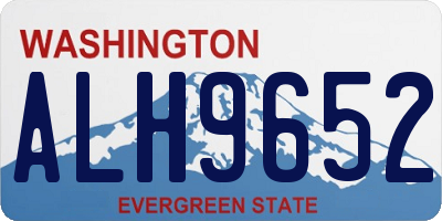 WA license plate ALH9652