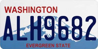WA license plate ALH9682