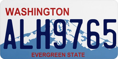 WA license plate ALH9765