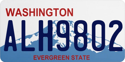 WA license plate ALH9802