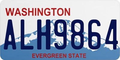 WA license plate ALH9864