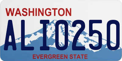 WA license plate ALI0250