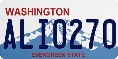 WA license plate ALI0270