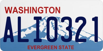 WA license plate ALI0321