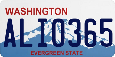 WA license plate ALI0365
