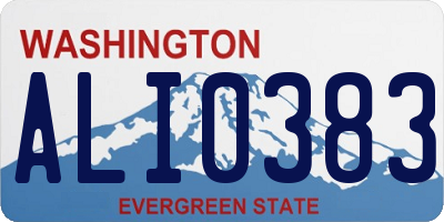 WA license plate ALI0383