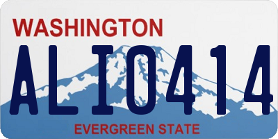 WA license plate ALI0414