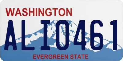 WA license plate ALI0461