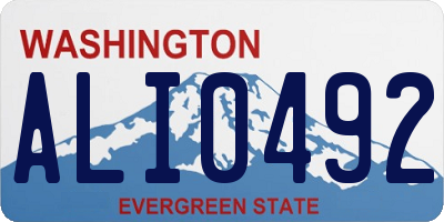 WA license plate ALI0492